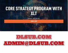 Course platform screenshot showing Online Trading Academy – Core Strategy Program With XLT online training program